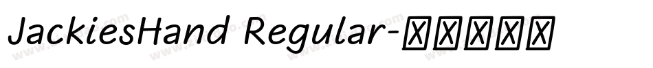 JackiesHand Regular字体转换